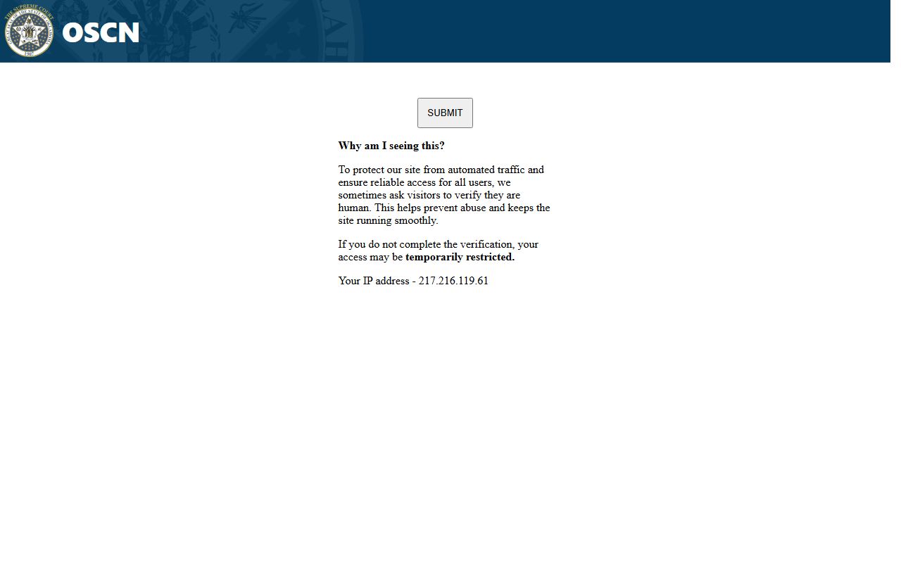 Pushmataha County court records hub on the OSCN county court page